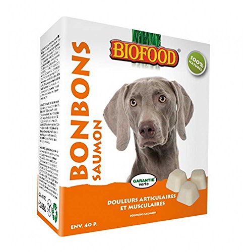 Biofood Maxi salmón Friandise Caramelos Grasa de Oveja para Perro/Gato 40 Piezas