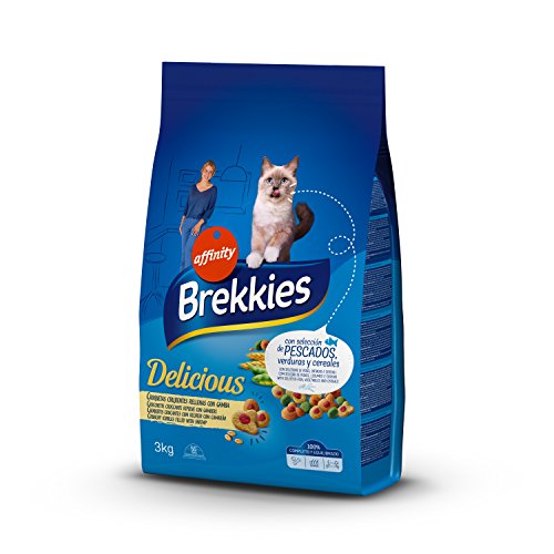 Brekkies Pienso para Gatos Delicious con una Selección de Pescado - 3000 gr