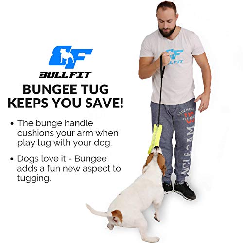 Bull Fit bungee mordedor perro, 25 cm - Embutido de manguera, K9 dummy y motivador canino resistente y duradero - juguetes para perros de entrenamiento