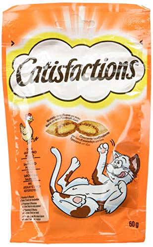 Catisfactions Premios para gatos sabor pollo 60g (Pack de 6)