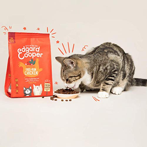 Edgard & Cooper pienso Gatos Adultos SIN Cereales. Comida Natural con Pollo Fresco de Corral bajo en Grasas saturadas, 1.75kg. con antioxidantes Naturales. Apto para Gatos esterilizados