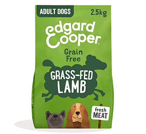 Edgard & Cooper pienso para Perros Adultos sin Cereales, Natural con Cordero Fresco, 2.5kg. Comida Premium balanceada sin harinas de Carne ni Carnes sobreprocesadas, cocinada a Baja Temperatura