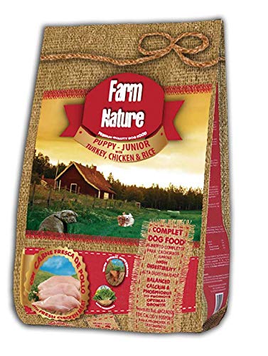 Farm Nature Pienso seco para Perros Cachorros y Junior. FN Pavo y Pollo con Arroz Junior - Todas Las Razas - 2,5 kg