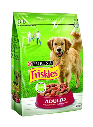 Friskies - Adulto - Alimento para Perros Seco con Carnes, Cereales Y Verduras Añadidas - 3 Kg