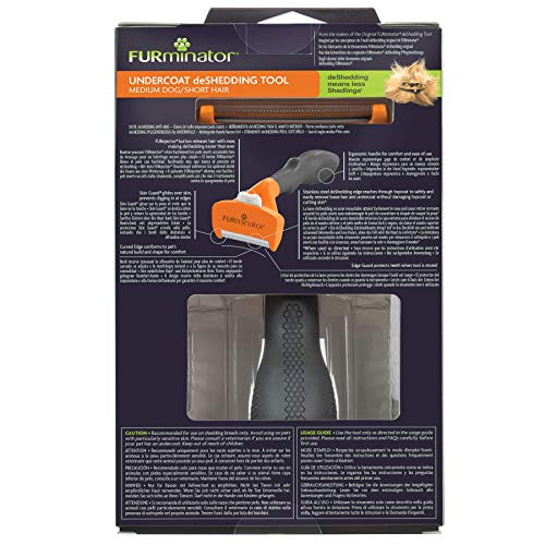 FURminator® Undercoat deShedding Tool para perros medianos de pelo corto