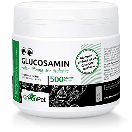Glucosamina en Polvo para Perros y Caballos (500g.) | Sin Aditivos, Azúcares ni Sal Añadidos | GreenPet