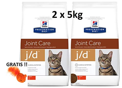 Hills Prescription Diet Feline j/d Joint Care: 2 x 5 kg Veterinary Diets + gratis