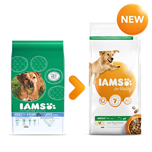 IAMS for Vitality Alimento para Perros Pequeños y Medianos Adultos con pollo fresco [12 kg]