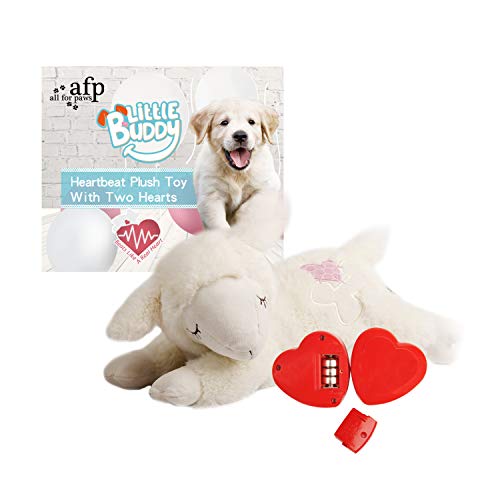 Juguete de peluche All For Paw AFP para acurrucarse ovejas mascotas de juguete de peluche (dos latidos del corazón)