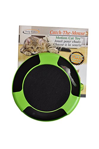 Juguete Tech Traders ® para gato que consisten en atrapar el ratón de peluche en movimiento, ideal para arañar