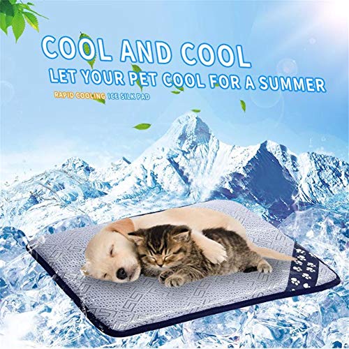 JZTRADE Colchon Refrigerante para Perros Manta Fria para Perros Perro de refrigeración Genial Perro Gato de Mat Alfombrilla Fresca para Perro Mascota de Mat m