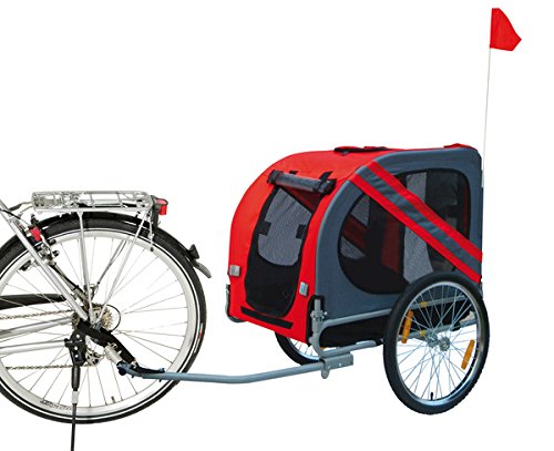 Karlie 31606 Doggy Liner Economy Remolque para Bicicleta, 125 x 95 x 72 cm, Rojo y Gris