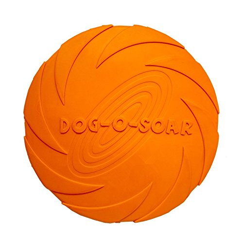 L-Peach Frisbee Disco de Vuelo de Silicona Suave Juguetes para Mascotas Perros en Agua Lago al Aire Libre Diámetro 7" / 18cm