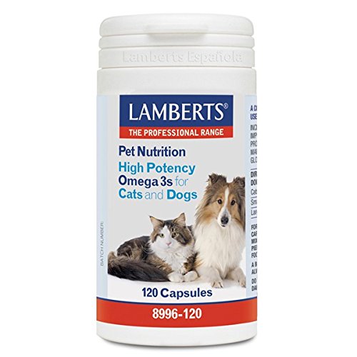 Lamberts 8996-120 Pet nutrition (omega 3 alta potencia para gatos y perros) - 120 Cápsulas