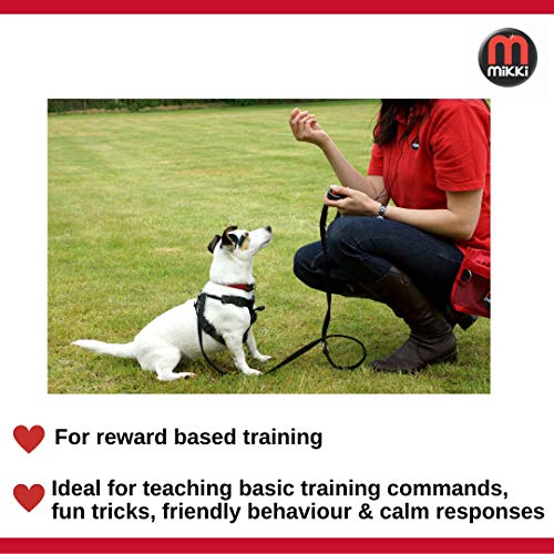 Mikki Clicker Clikka para Perros y Cachorros Trabajar la obediencia del Perro y remarcar el Buen Comportamiento Durante el Entrenamiento.