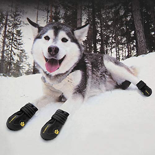 MOKCCI Truelove - Botas impermeables para perro con las mejores correas reflectantes, para perros pequeños, medianos y grandes