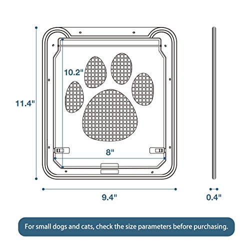 Namsan Gateras para Gato Puerta para con Gato Cierre Magnético 29 x 24cm Puerta para Mascota para Gatos y Perros Pequeños