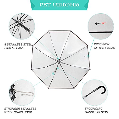 Namsan - Paraguas con Correa para Perros al Aire Libre (Nieve/Lluvia)