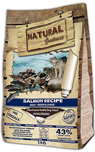 Natural Greatness Salmon Recipe Medium Alimento Seco Completo para Perros - 2000 gr