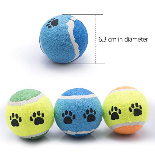 Petper Cw-0039EU - Juguete de pelotas para perros, pelotas de tenis de caucho para entrenar y jugar con cachorros (paquete de 3)