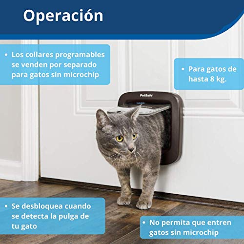 Petsafe Cat Flap Puerta para Gatos con Microchip (Marron)