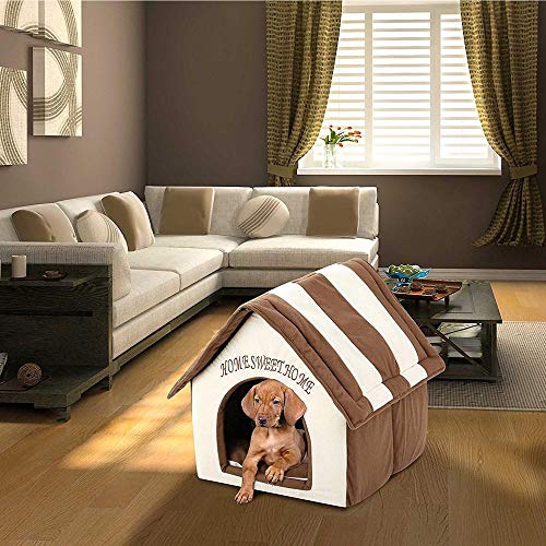 Portable Indoor Pet Bed Dog House Soft Warm and Comfortable Cat Dog Sweet Room Kennel Cat House Mats Sofa For Dog Chihuahua,China