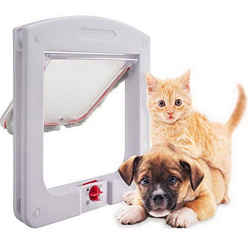 Puerta de mascota sin logotipo puerta automática para gatos pequeños perros que pasen a través de la pared de la puerta de la puerta de la puerta del gato seguro de plástico ABS para gato