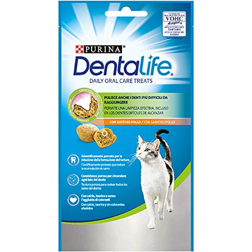 Purina DentaLife Snack Dental para Gato con Sabor a Pollo 8 x 40 g - 1 Pack