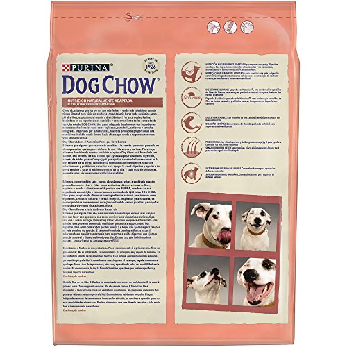 Purina Dog Chow Sensitive pienso para Perro Adulto Salmón 4 x 2,5 Kg