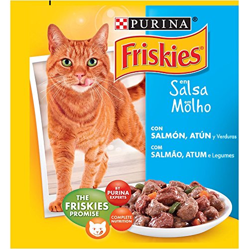 Purina Friskies en Salsa comida para gato Adulto con Salmón y Atún 24 x 400 g