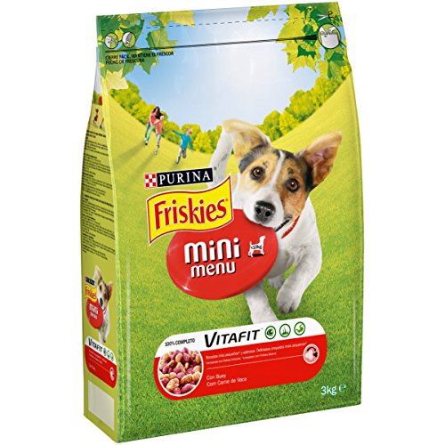 Purina Friskies Vitafit Mini Menu Pienso para Perro Adulto Buey 3 Kg