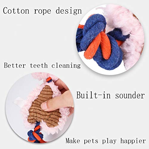 Rjx Screaming Bear Creative Pet Toy - Juego de 2 juguetes para mascotas resistentes de algodón de polipropileno suave multifuncional Echolot integrado para mascotas