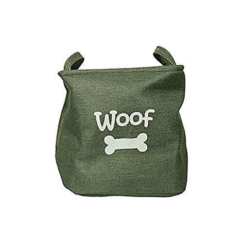 Rosewood - Cesta de Juguete para Mascotas de Lona, 33 x 27 cm, Color Verde Bosque