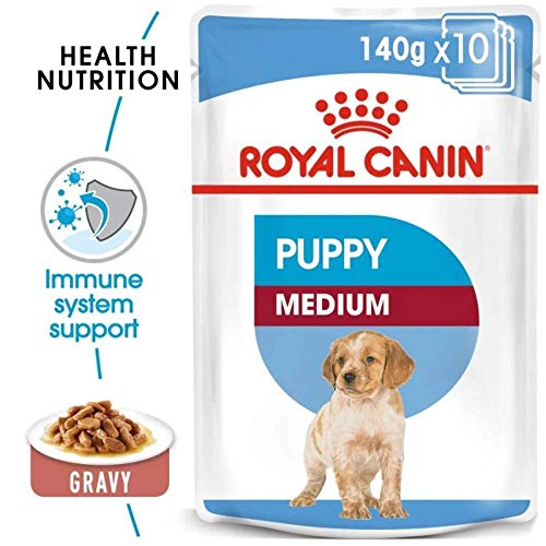 ROYAL CANIN HÚMEDO Medium Puppy Comida húmeda para Cachorros de Raza Mediana - sobre 140gr