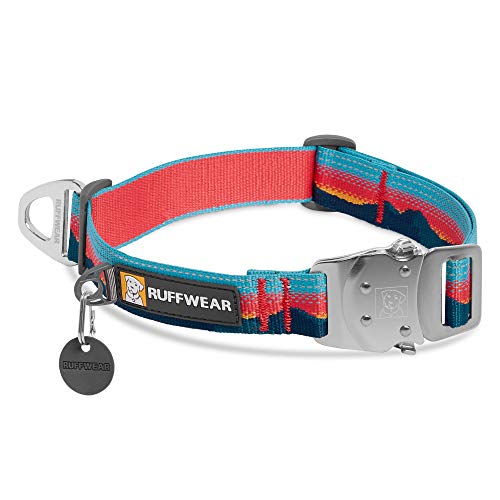 RUFFWEAR Top Rope Collar para Perro, Collar Reflectante con Hebilla Metálica para Uso Diario, Sunset, 51-66 cm
