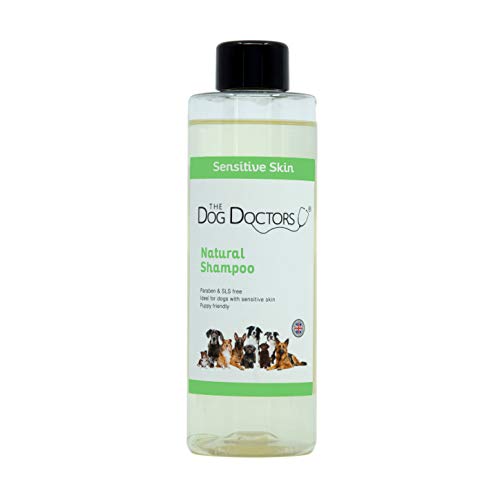 The Dog Doctors - Champú natural, ideal para cachorros o perros con piel sensible o con picor. Libre de Parabenos y Libre de Maltrato. Fabricado en el Reino Unido.