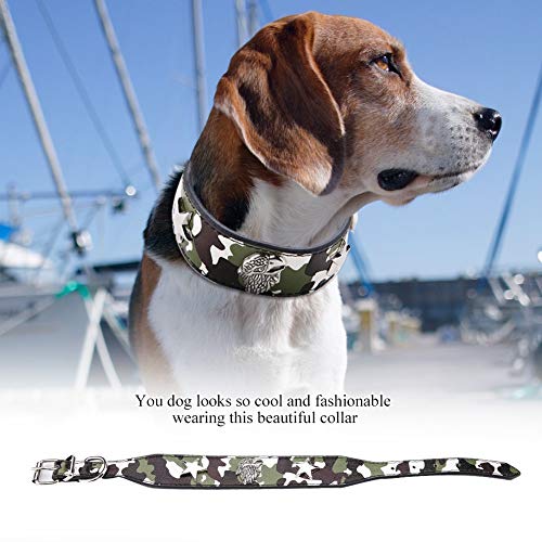 TOPINCN Collar para Mascotas de Moda Suave Cómodo Cachorro de Cuero de LA PU Pitbull Perros pequeños y medianos Anillo para Mascotas Decoración de Animales de Punto(XL- Verde)