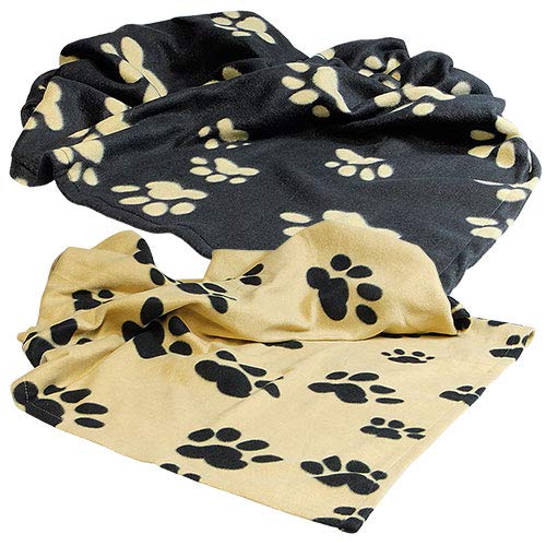 Trixie Manta para Perros Mascotas - Manta Sofa Suave Manta para Mascotas Perros Gatos Cálida Protección Manta Barney 150 x 100 cm Negro Beige