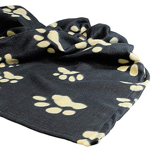Trixie Manta para Perros Mascotas - Manta Sofa Suave Manta para Mascotas Perros Gatos Cálida Protección Manta Barney 150 x 100 cm Negro Beige