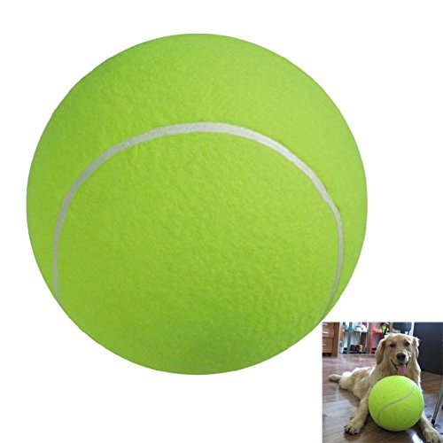 UEETEK 24CM Diámetro perro masticar juguete Pet Ball gigante pelota de tenis para perro de mascota grande jugando ejercicio