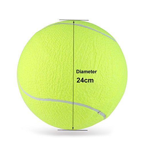 ueetek el Perro del diámetro 24 cm mastica el balón de tenis gigante de la bola del animal doméstico para el tamaño grande L animal doméstico jugando prácticas