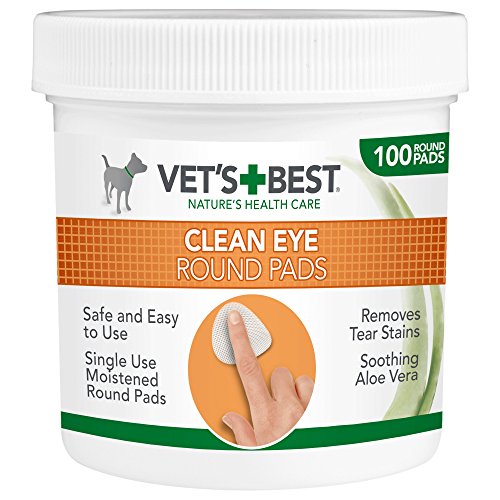 Vet's Best Almohadillas de Limpieza de Ojos Naturales para Perros 100 Unidades 140 g
