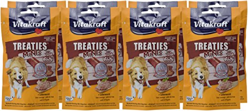 VITAKRAFT Vita Fuerza Perros Snack fleischige Happen Horno GEG Tipo Treaties Minis (8 x 48 g)