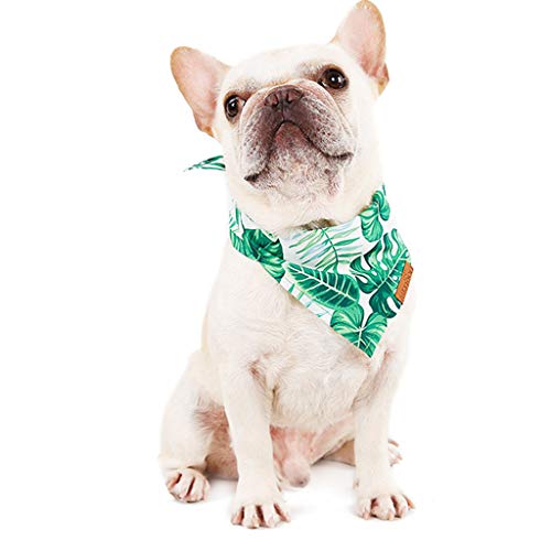 Zeraty Dog Bandana Bandana para Perros | Hoja Verde, Pato, Sirena, patrón Fantasma | Pack de 4 Bufandas para Mascotas | Triangle Bids Bandana Suave para Gatos pequeños y Grandes