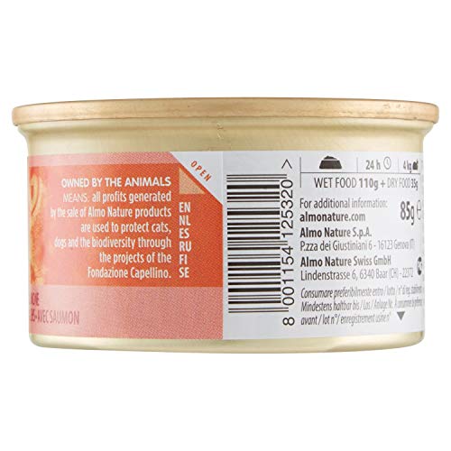 Almo – Lata de Comida húmeda para Gato Daily Menu de 85 g de Mousse de salmón – 158