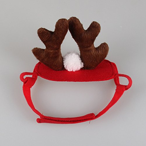 beiguoxia Navidad Disfraz mascotas perro gato alce ciervo sombrero Cap Party Cute Headwear