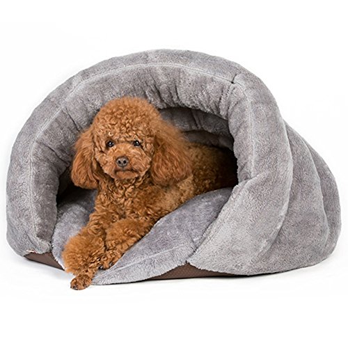 Casa para mascotas con diseño triangular, saco de dormir, lavable, cómoda para acurrucarse, para gatitos, perros y cachorros, un cálido refugio, de GossipBoy