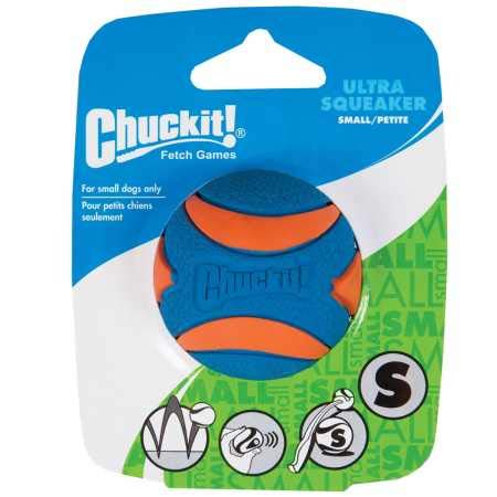 Chuckit! 52070 Ultra Squeaker Ball, 1 Pelota para Perros Compatible con el Lanzador, S