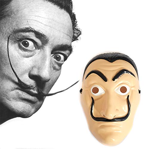 Kylewo Salvador Dali Mask Realistic Prop Face Mask Máscara de Fiesta para el Festival de Halloween, Máscara de Fiesta - Talla única