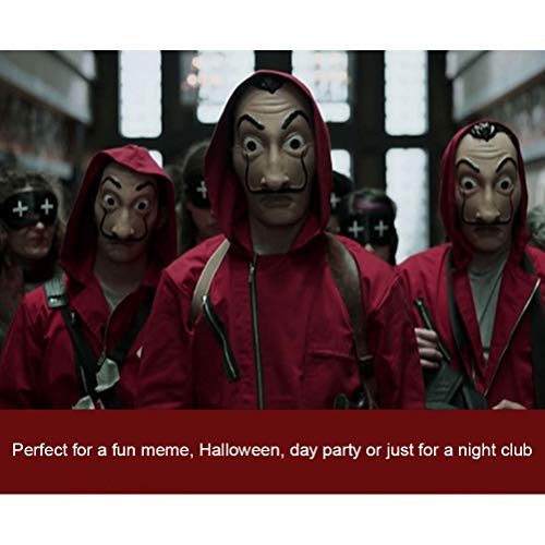 Kylewo Salvador Dali Mask Realistic Prop Face Mask Máscara de Fiesta para el Festival de Halloween, Máscara de Fiesta - Talla única